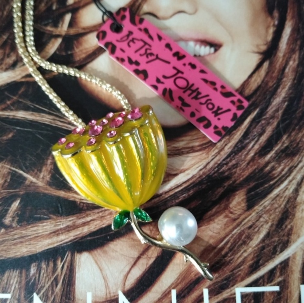 Lotus Flower Sweater Necklace